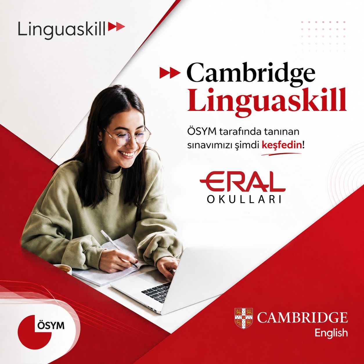 Linguaskill sınavı için ERAL Okulları Cambridge Linguaskill eğitim duyurusu görseli